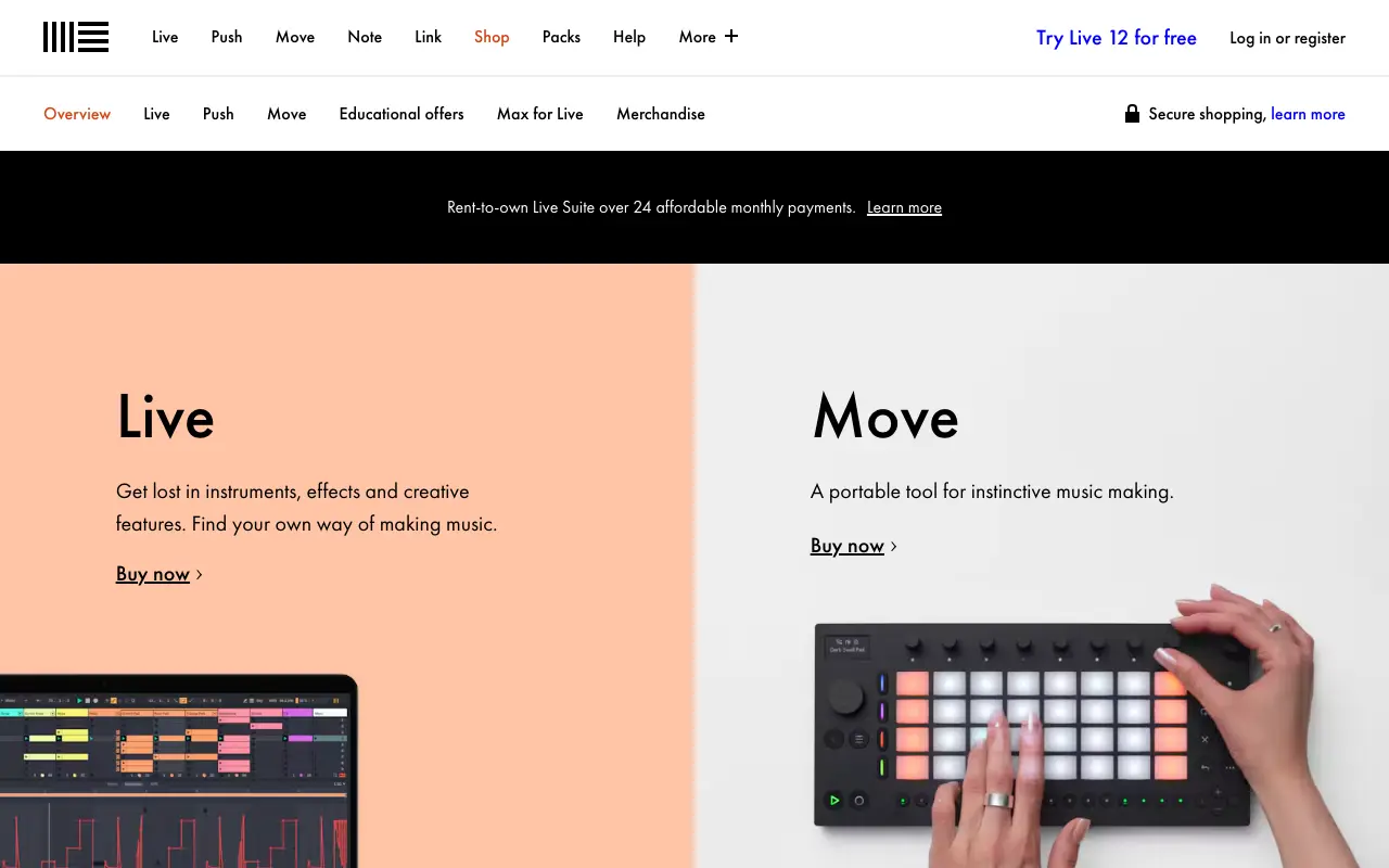 Ableton - Homepage