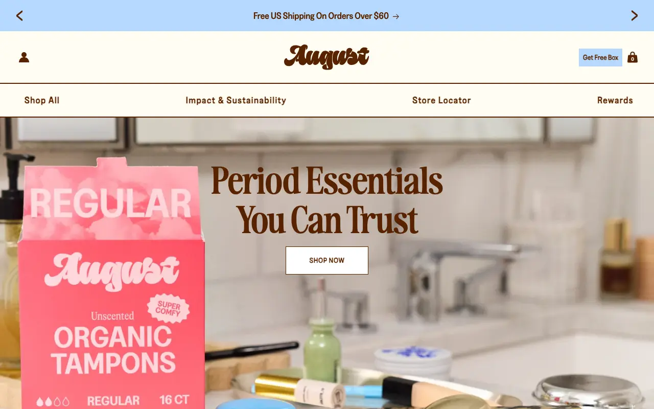August - Homepage
