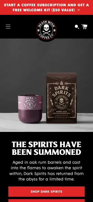 Death Wish Coffee - Mobile