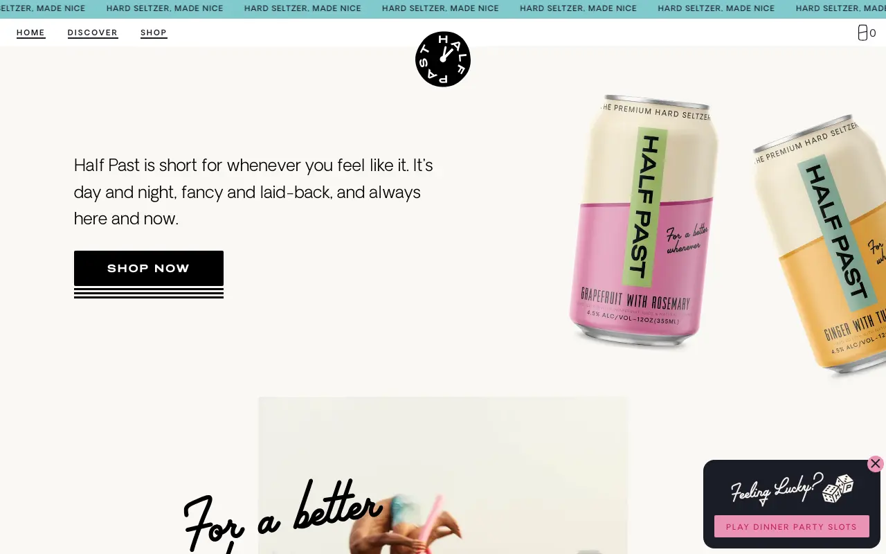 DRINK HALF PAST - Homepage