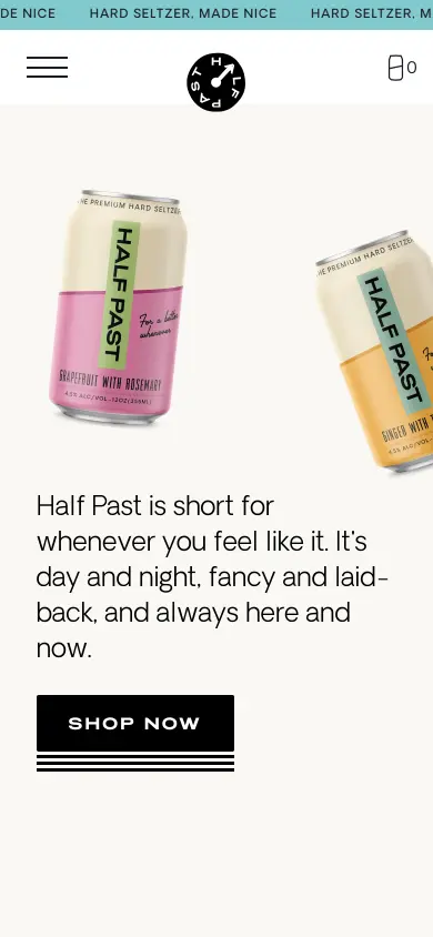 DRINK HALF PAST - Mobile