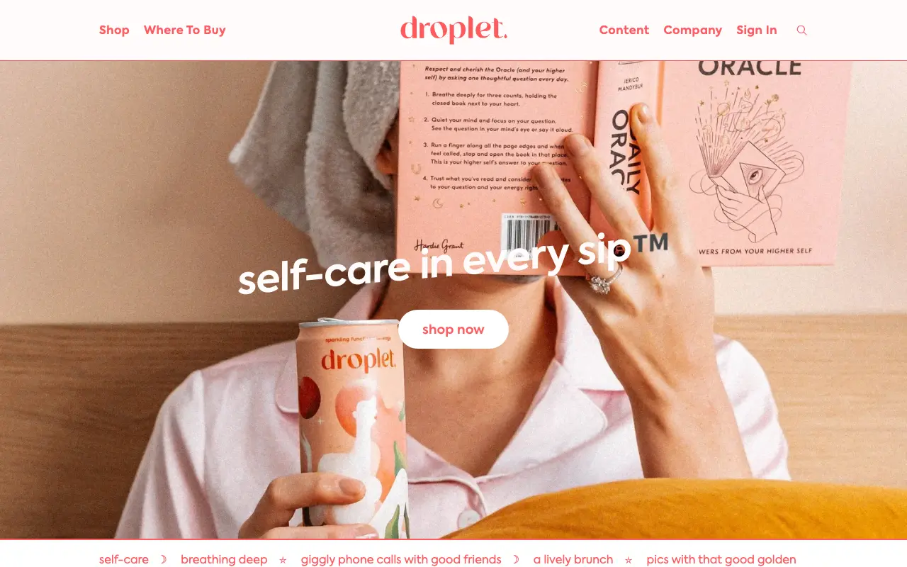 Droplet - Homepage