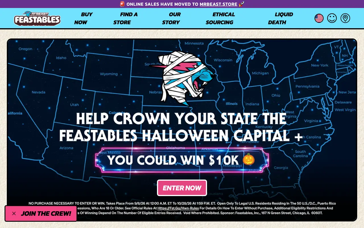 Feastables - Homepage