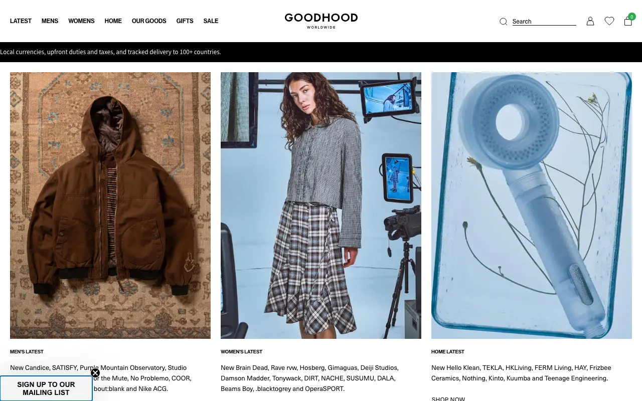 Goodhood - Homepage