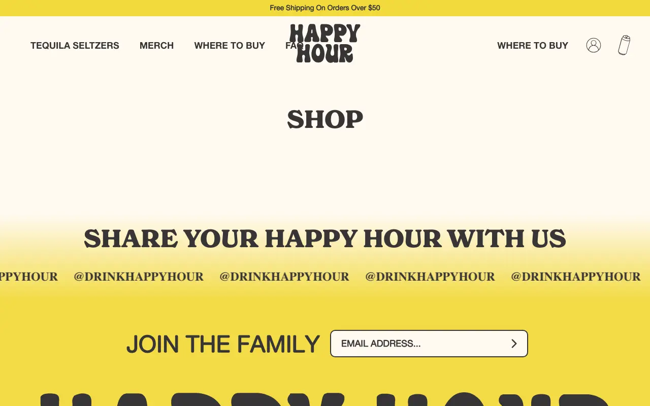 Happy Hour - Homepage