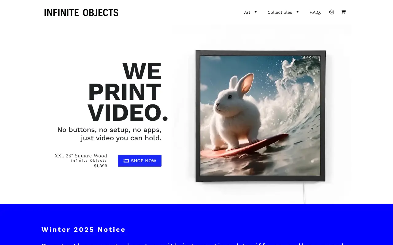 Infinite Objects - Homepage