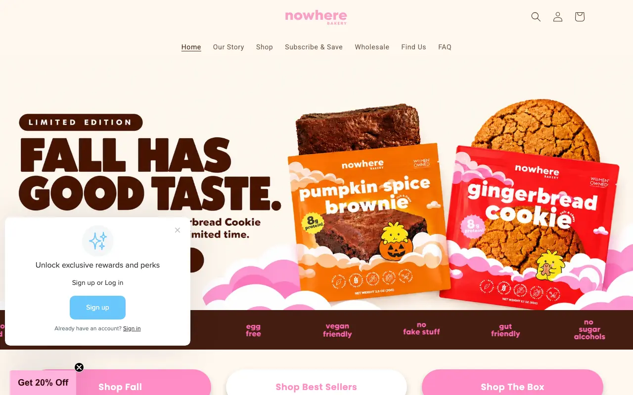 Nowhere Bakery - Homepage