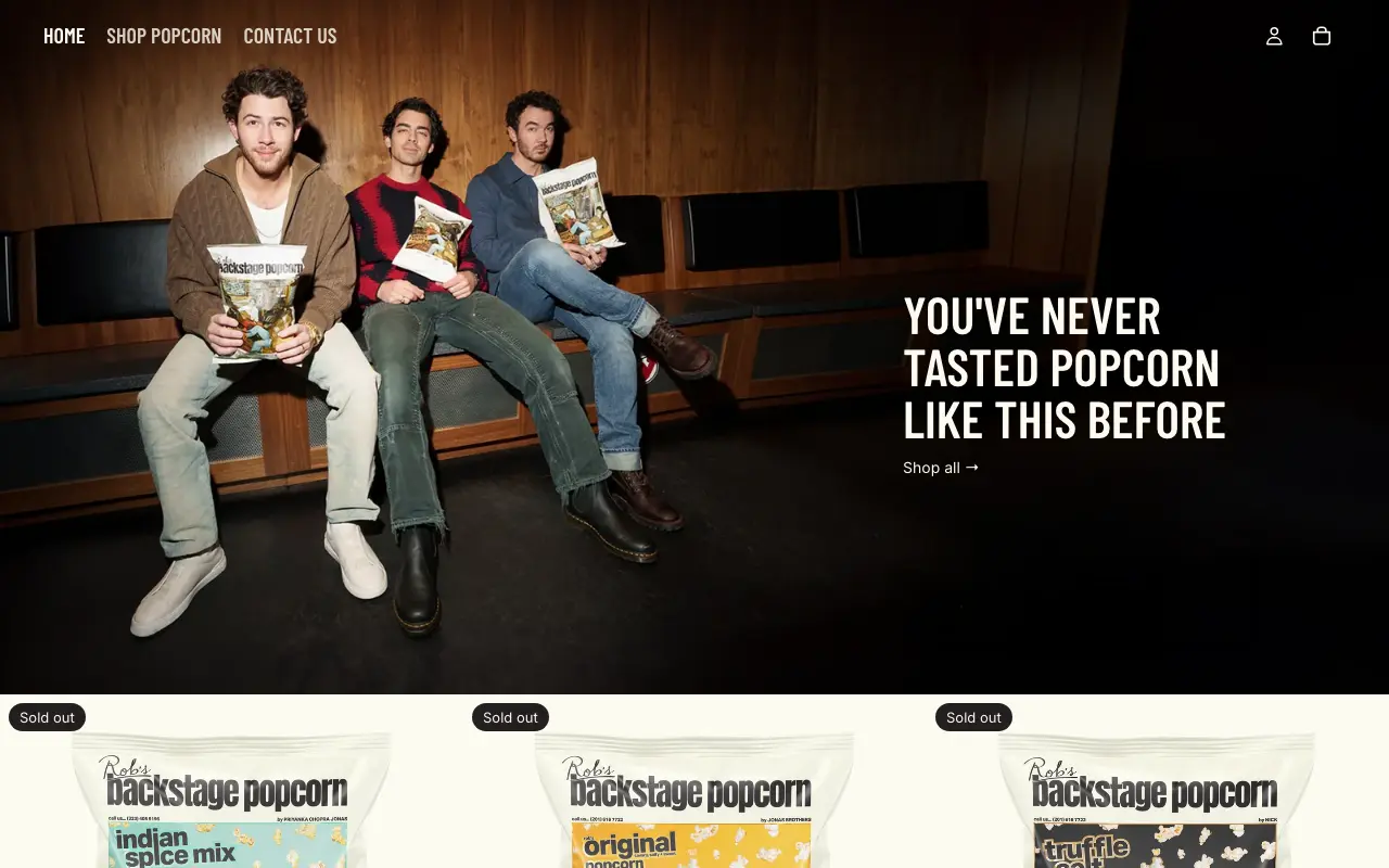 Rob’s Popcorn - Homepage