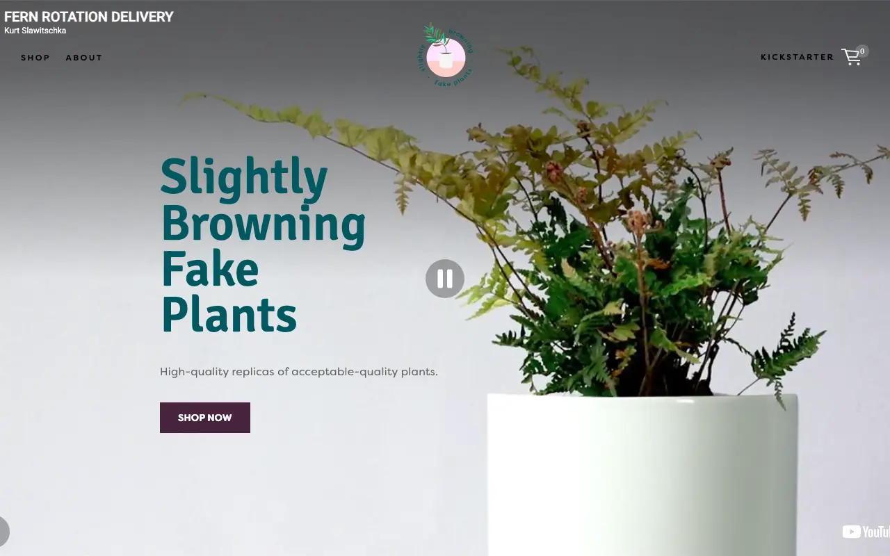 Slightly Browning Fake Plants - Homepage