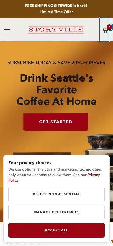 Storyville Coffee Company - Mobile