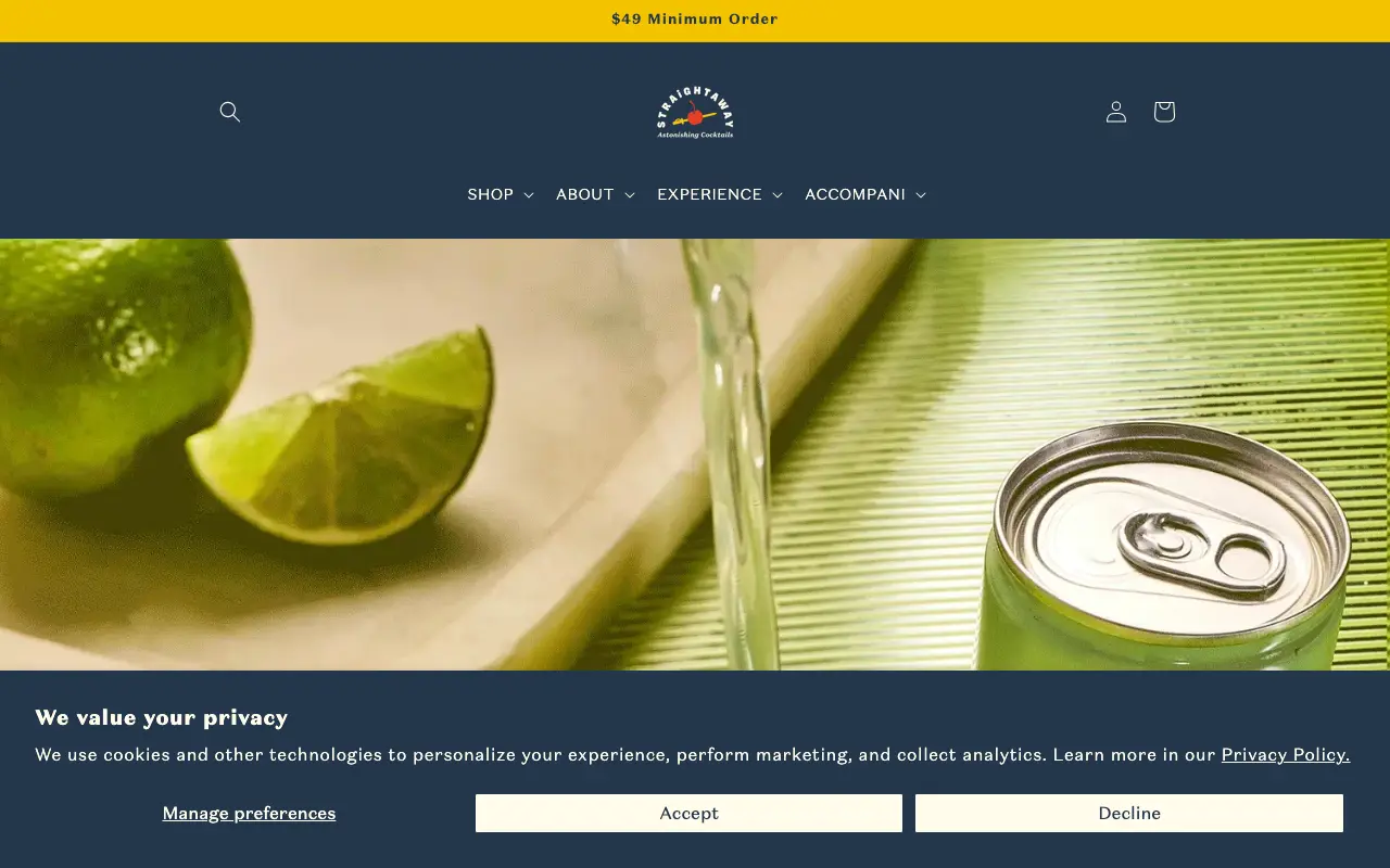 Straightaway Cocktails - Homepage