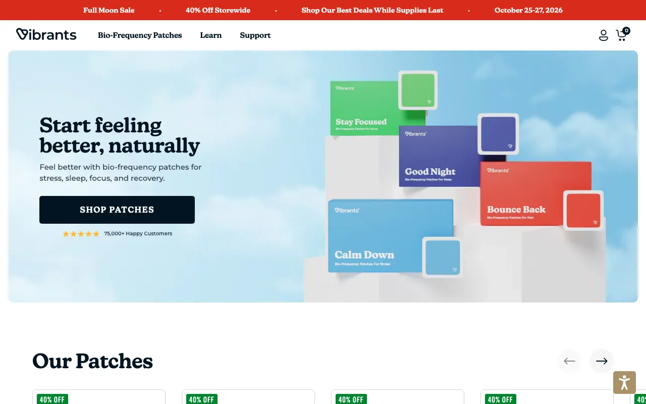 Vibrants - Homepage