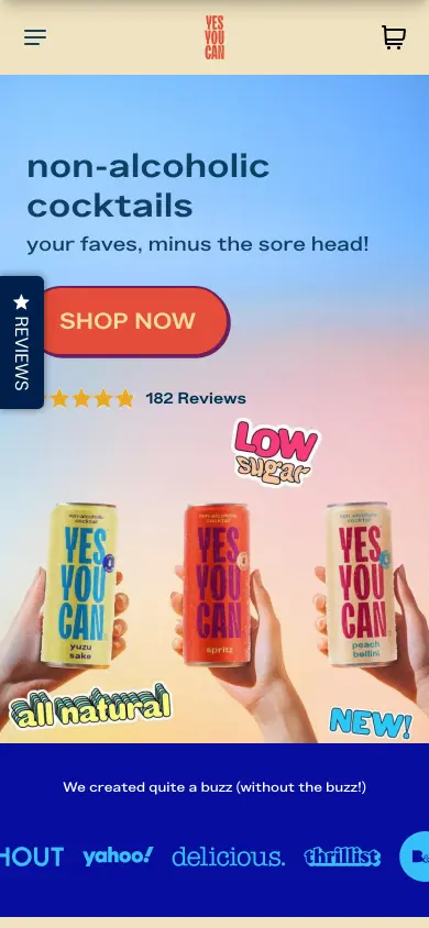Yes You Can Drinks - Mobile